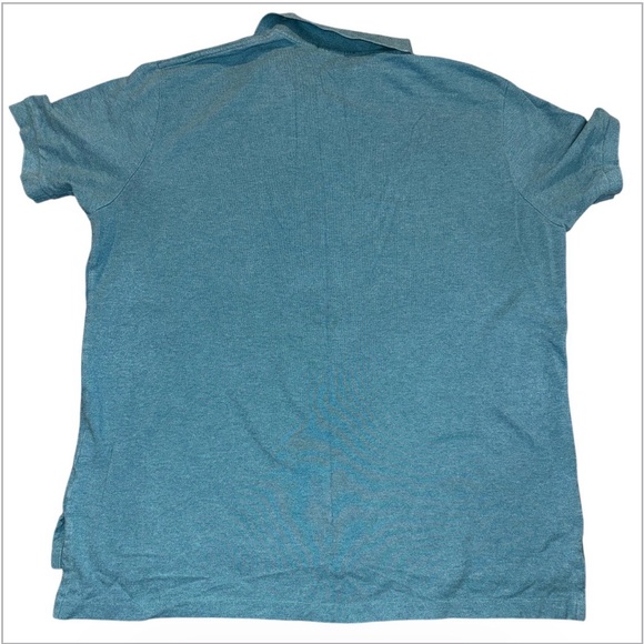 Polo Ralph Lauren Shirt Mens XXL Teal Short Sleeve Pony Logo Pique Cotton Mesh - Picture 3 of 7